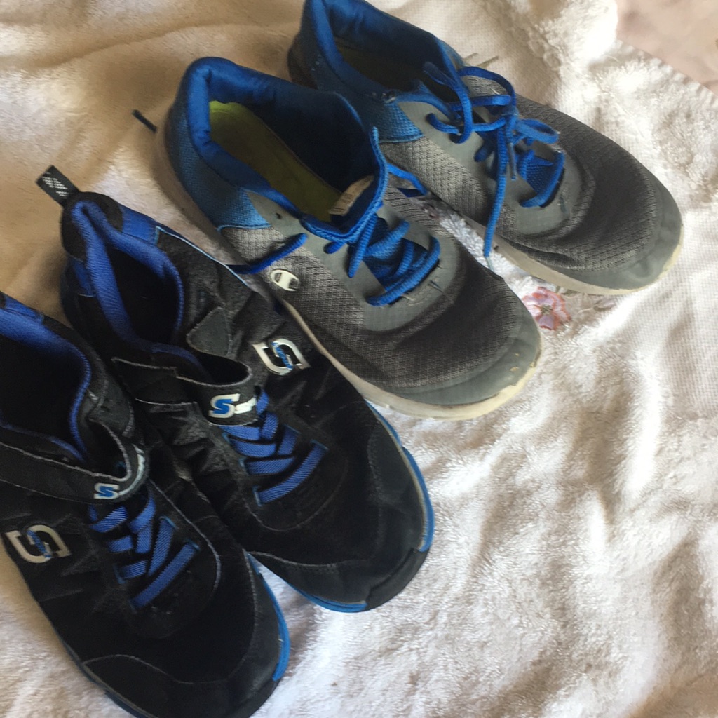 Two Pairs Tennis Shoes Size 6 And 512 Brand Champion Sports